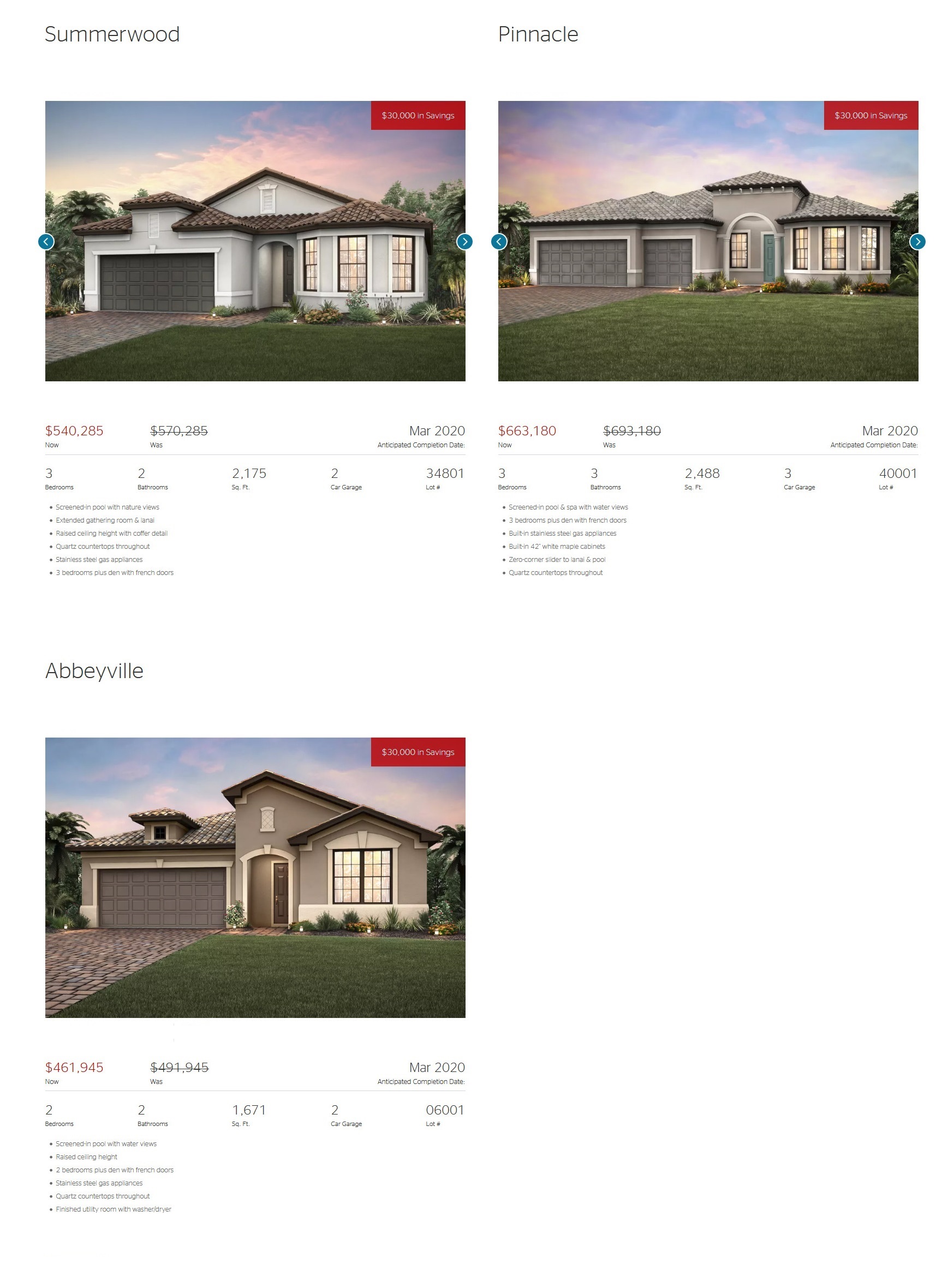 WINDING CYPRESS Naples Florida WINDING CYPRESS INVENTORY HOMES...